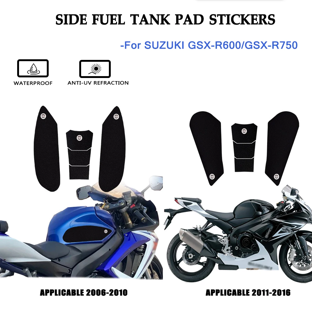 

GSXR 600 750 Motorcycle Fuel Tank Pad Tank Cushion Stickers Knee Grip Traction Pad Decals For SUZUKI GSX-R600 GSX-R750 2006-2016