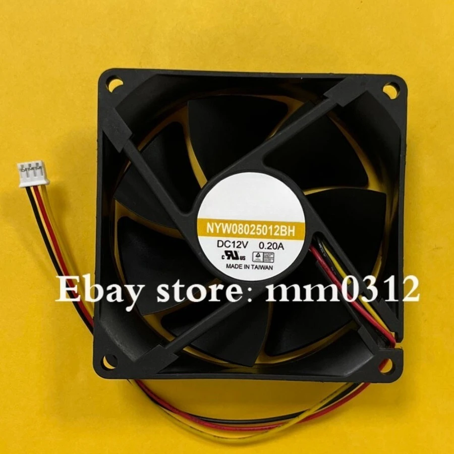 1pcs for Y.S.TECH NYW08025012BH 8025 DC 12V 0.20A 8CM 3-wire cooling fan