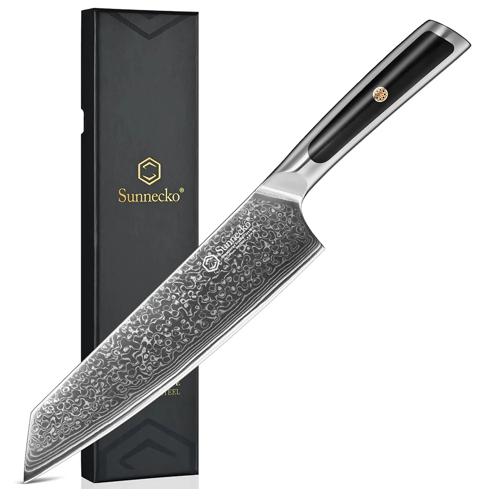 سكين Sunnecko دمشق 8 بوصة سكين Kiritsuke فائق الحادة VG10 دمشق الصلب سكين الشيف الياباني أدوات القطع أدوات الطبخ