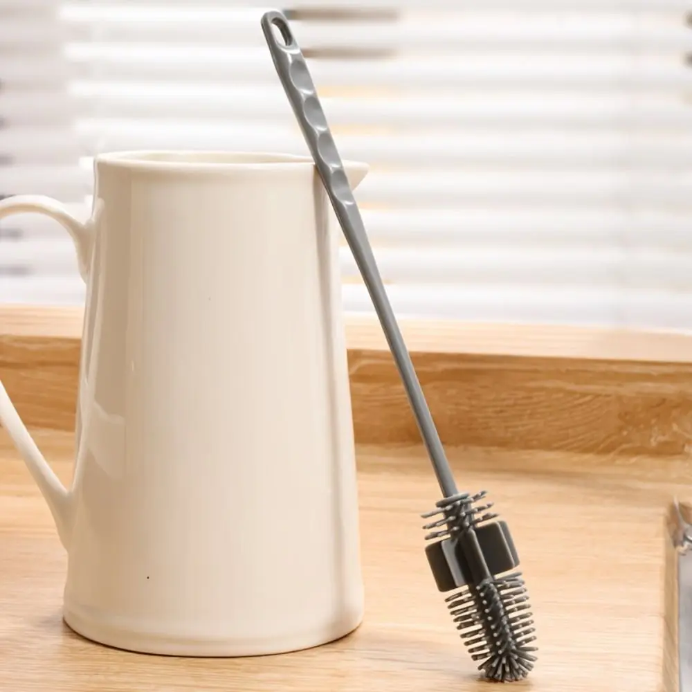 Kitchen Cleaning Tool Silicone Cup Brush Multipurpose Long Handle Cup Scrubber Portable Glass Cleaner Tea Stain Removal