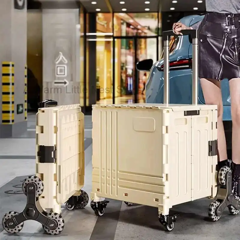 Rolley Shopping Trolley Small Trolley Home Shopping Cart Folding Shopping Cart Portable Trolley Hand Pull New Pull Goods