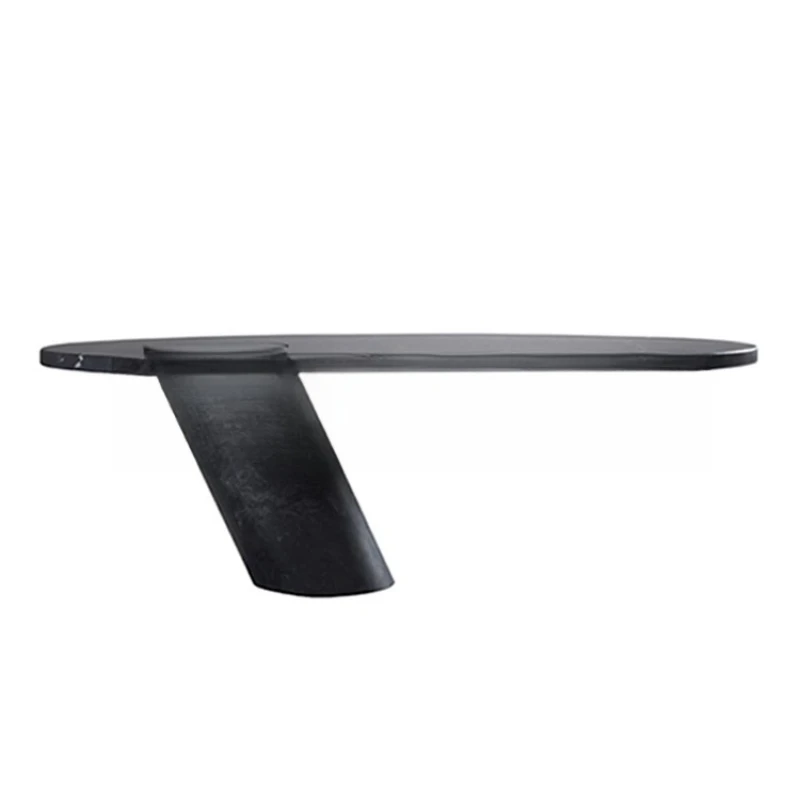 

Light luxury marble small apartment oval home living room modern simple tea table coffee table