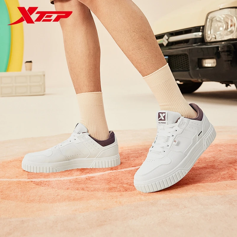 Xtep Skateboarding Shoes For Men 2024 Autumn Comfortable Skate Shoes Wear-Resistant  Street Style Sneakers  876319310012