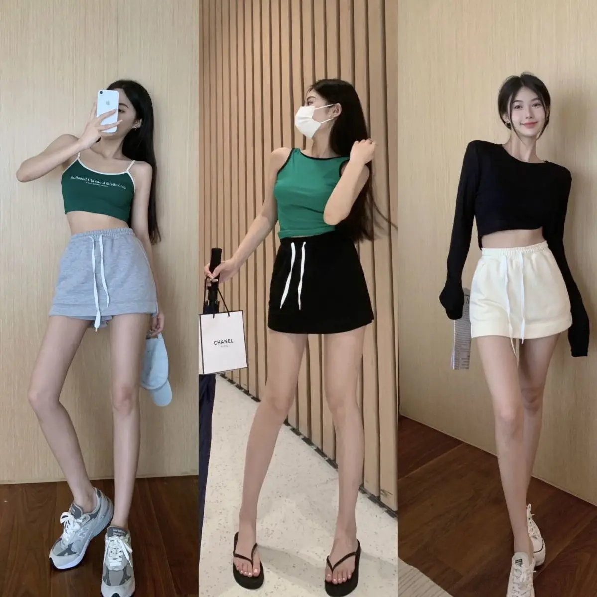 Jupes femmes Rockmore plages paillettes anti-dérapant entraînement sensation fraîche dégradé hanches plafond menthe photo centre-ville brûlant