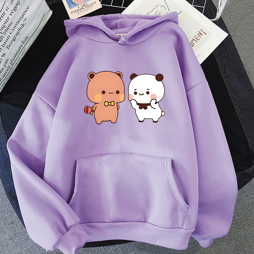 Donne/uomini Kawaii Cartoon autunno felpe Panda Bear PandaBear Graphic Printed felpe con cappuccio carino pullover per ragazze manica lunga