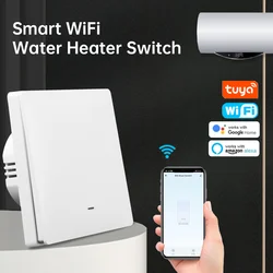 Tuya WiFi Smart Boiler Switch 40A 8800w Water Heater EU standard Switch With Power Monitor APP Remote For Alexa Google home