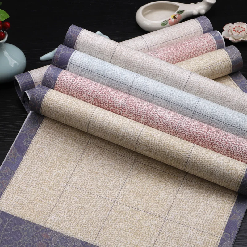 Vintage Griding Rice Paper Regular Script Calligraphy Works Half Ripe Xuan Paper Beginners Brush Calligraphy Practice Xuan Paper