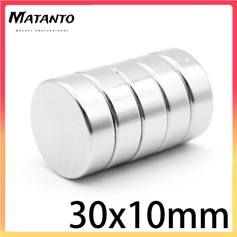 

1/2/3/10PCS 30x10 mm Circuler Search Magnet N35 Round Rare Earth Neodymium Magnet 30x10mm Thick Permanent Magnet Strong 30*10