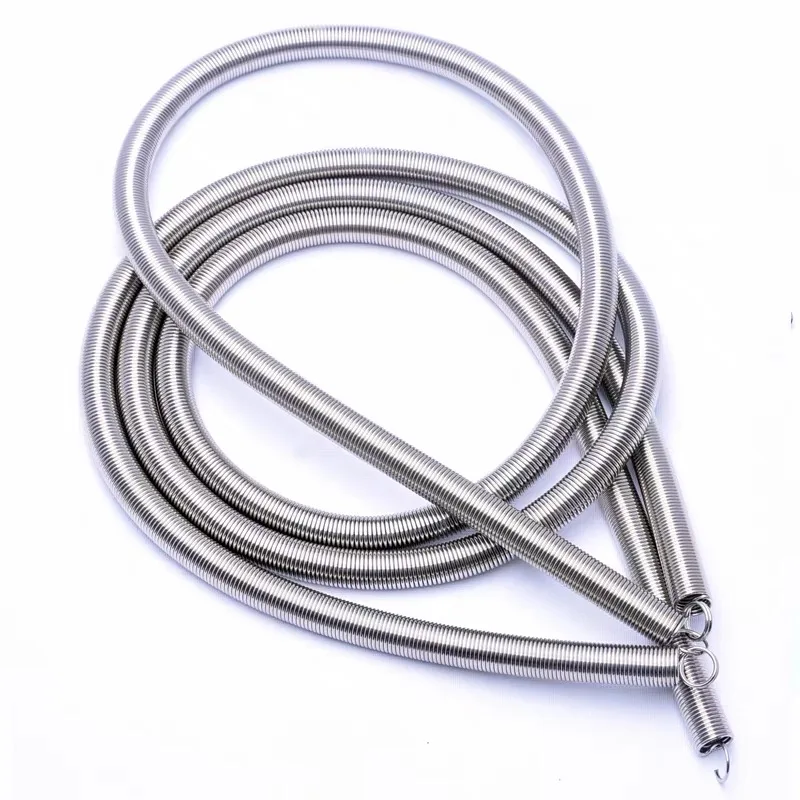 304 Stainless Steel Double Loop Stretch Spring Closed Loop Tension Springs Customizable Wire Dia 1.5mm Length 350-1000mm