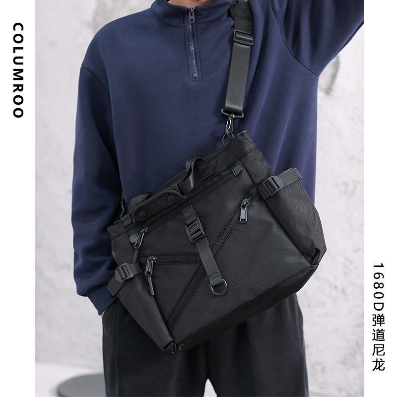 Porte-documents sac de messager hommes pochette d'ordinateur porte-documents femmes sacs pour ordinateur portable pour hommes étanche grande capacité sac à main sac fonctionnel