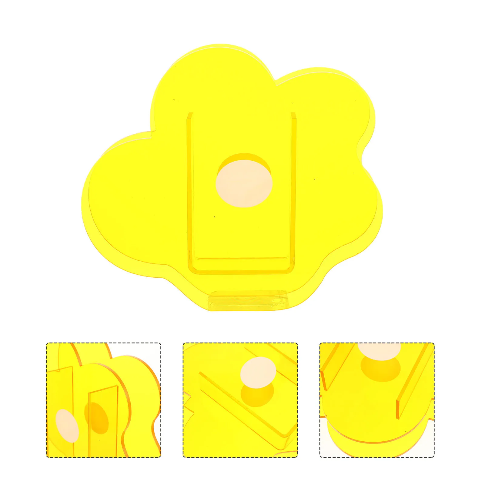 

1pc Acrylic Vase Creative Flower Shape Design Non-Slip Base For Home Decor Desktop Vase Adorn Flower Arrangement