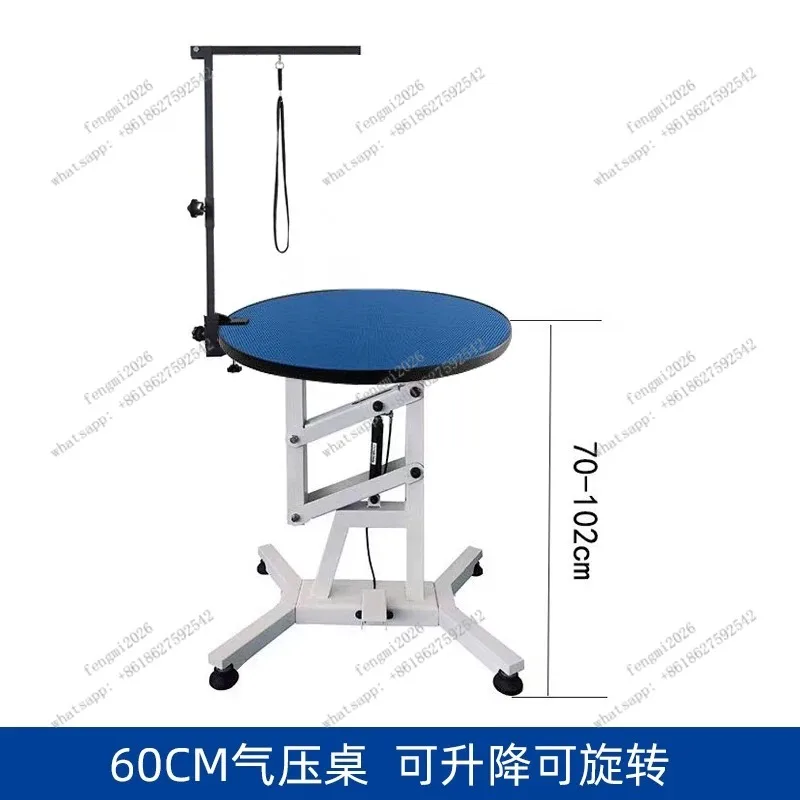Pet Grooming Table Hydraulic Lift 360° Rotation Anti-Slip Foldable for Dogs Cats