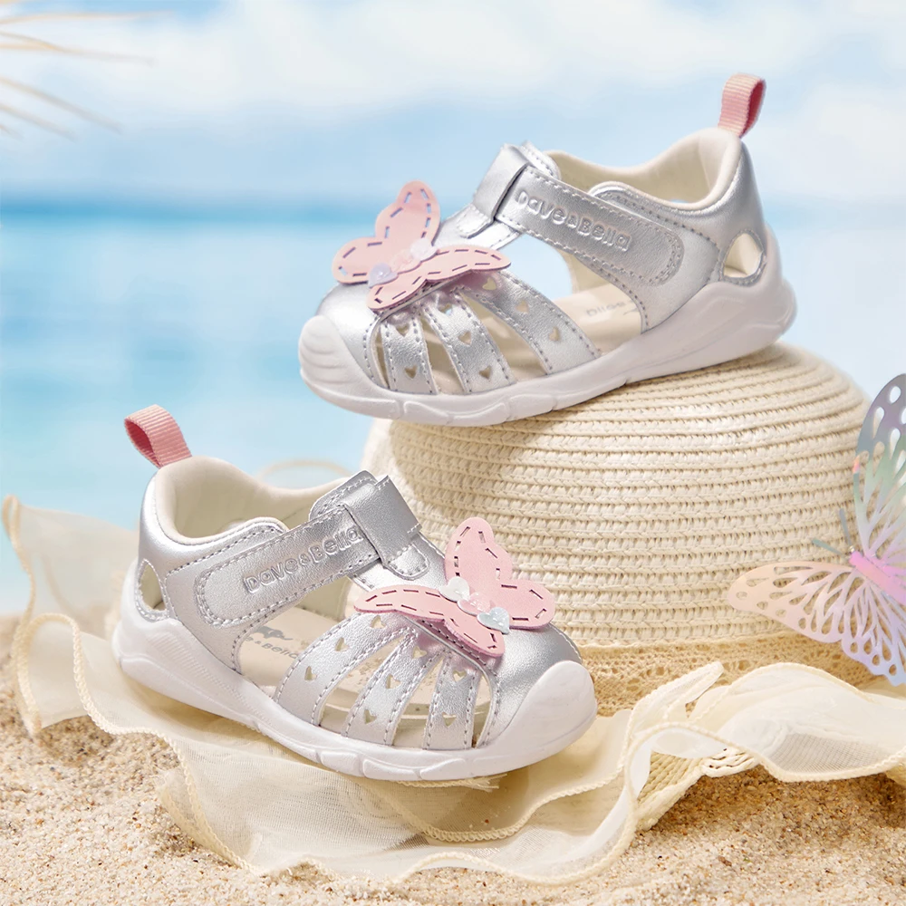 Dave Bella Toddler Sandals Summer Baby Girls Casual Shoes First Walkers Cool Fashion Sweet Butterfly Outdoors Sandal DB2221277-A