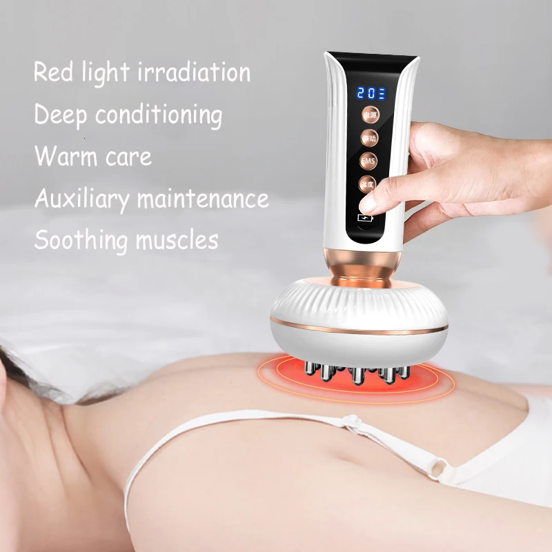 

Electric Meridian Brush Gua Sha Body Massager Vibration Microcurrent Hot Compress Scraping Lymphatic Drainage Machine Fat Burner