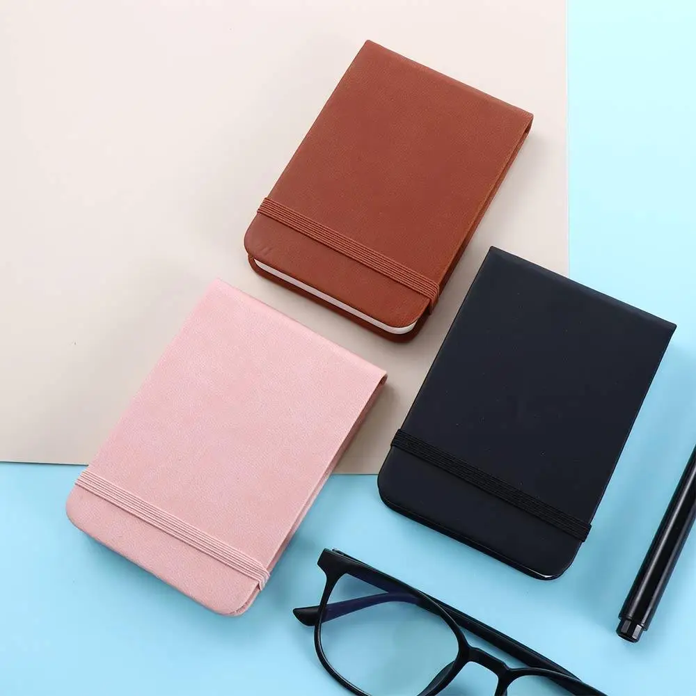 Retro Portable College Pocket Diary Book A7 Notebook Mini  Notebook Fruit Color Study Work Notebook Thick Leather Mini Word Book