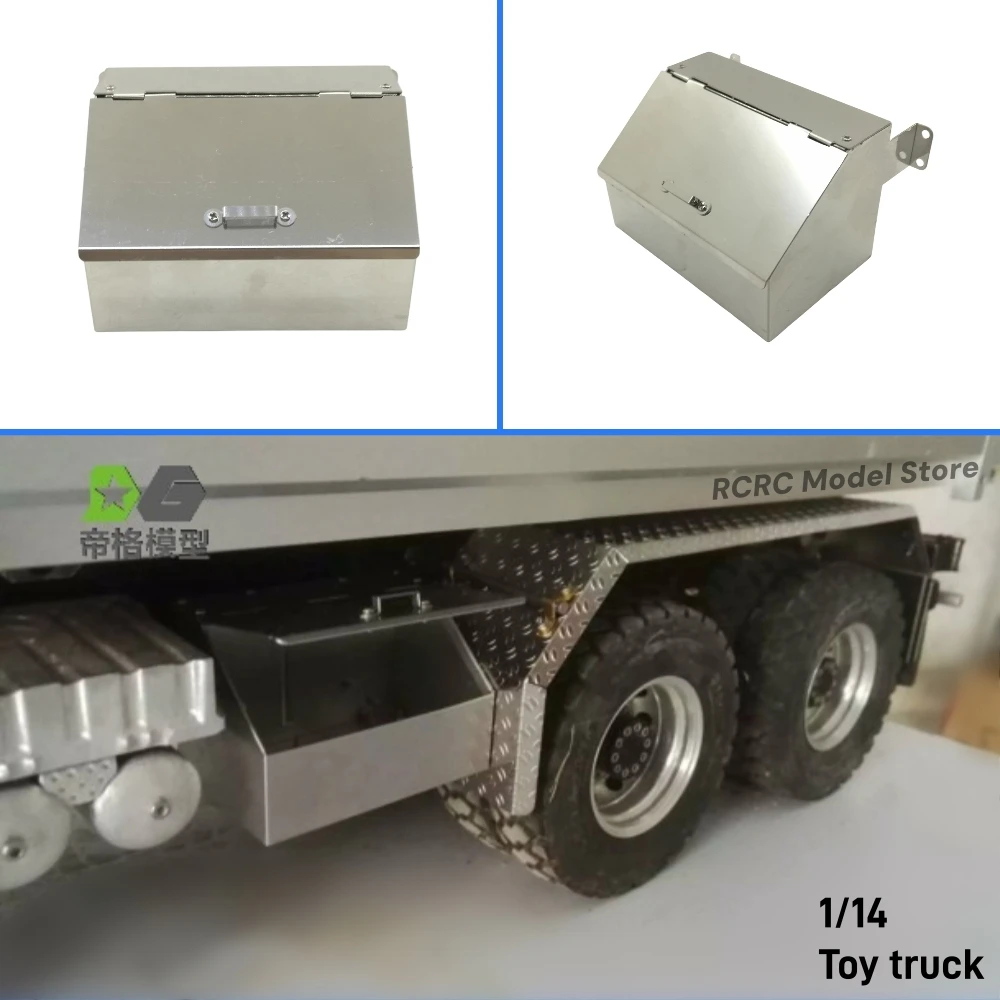 RC Toy Truck 1/14 Side Toolbox Container For Tamiya Scania Volvo MAN BENZ 1/14 RC Tractor Tipper Truck DIY Upgrade Parts