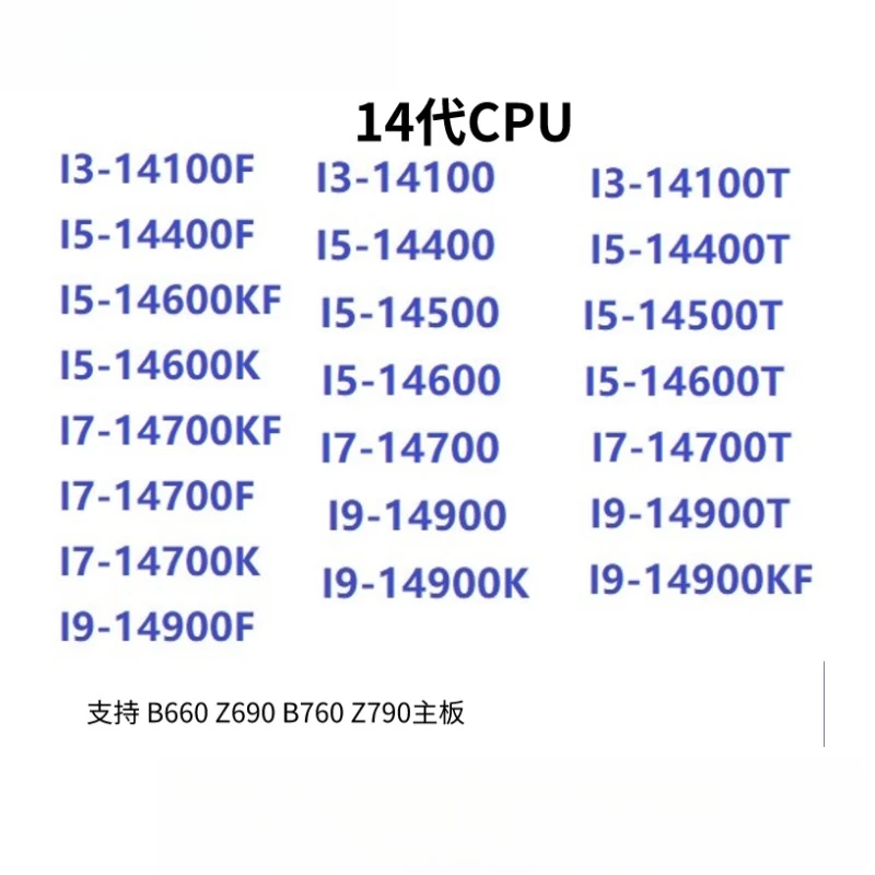 Jc Per Chip Cpu Di 14A Generazione I9 I7 I5 I3-14100 14400 14500 14600 14700 14900