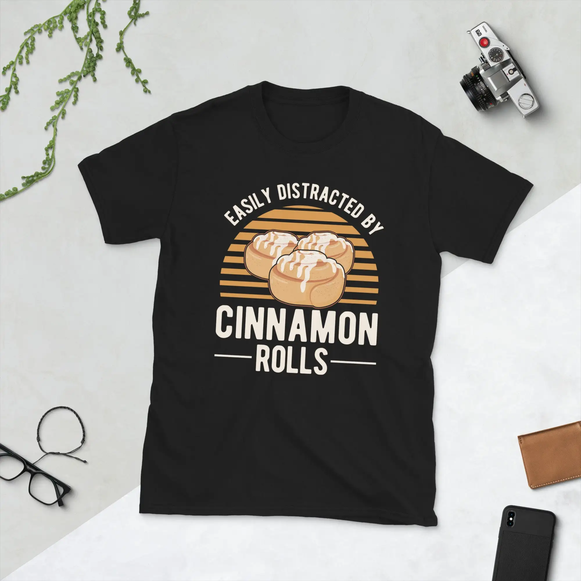 Easily distracted by Cinnamon Rolls Tshirt / Cinnamon Roll Gift / Cinnamon Rolls Lover Shirt