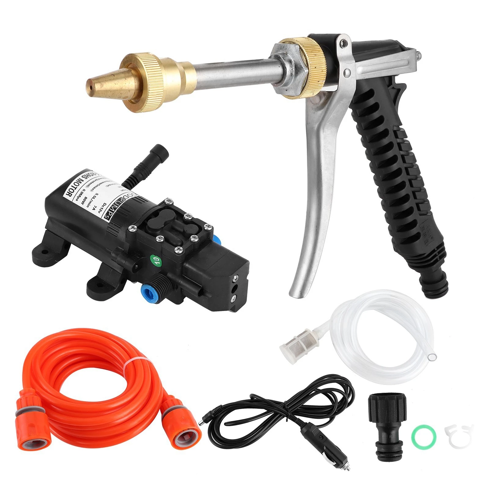 

12V Car Washer Gun Pump High Pressure Cleaner Car Care Portable Washing Machine Electric Cleaning Auto Device Garden Water Gun