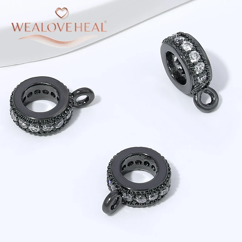 18K vergoldeter Messing-Micro-Pave-Zirkon-Rundverbinder für DIY-Perlenkettenanhänger, Schmuckherstellungszubehör – Detail 20