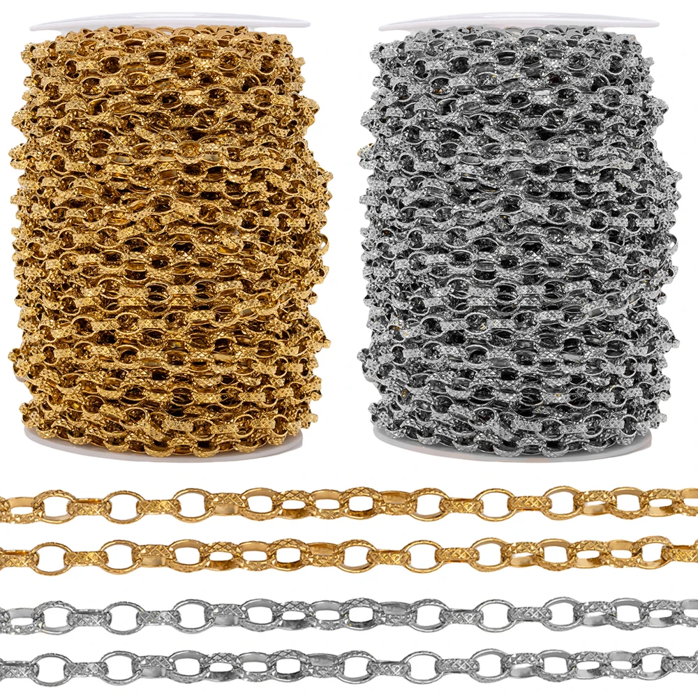 

1 Meter Stainless Steel Oval Shape Necklaces Chains Bracelets Cable Links For DIY Handmade Jewelry Making Findings Accessories