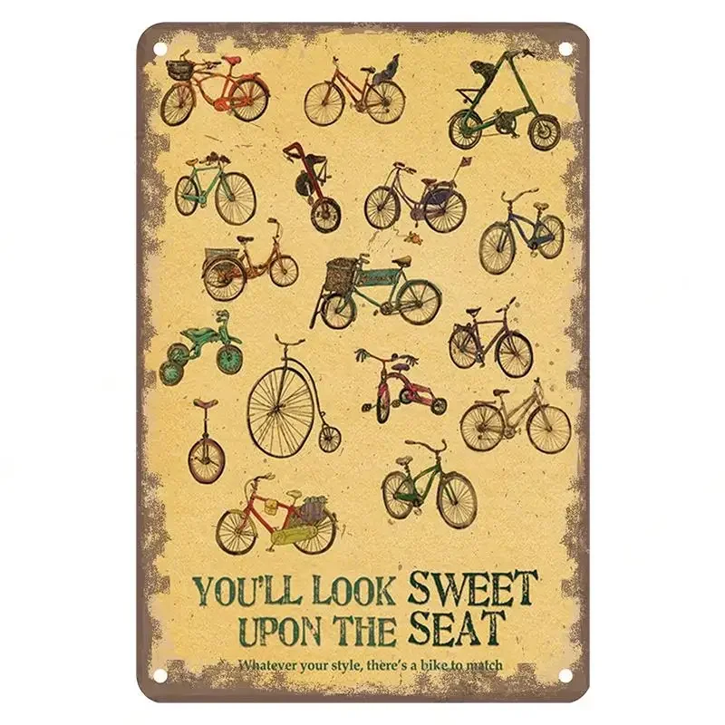 Vintage Bike Cyclocross Metal Signs Plaque Retro Bicycle Poster Metal Plate Tin Sign Garage House Club Plaque Wall Decor Gift