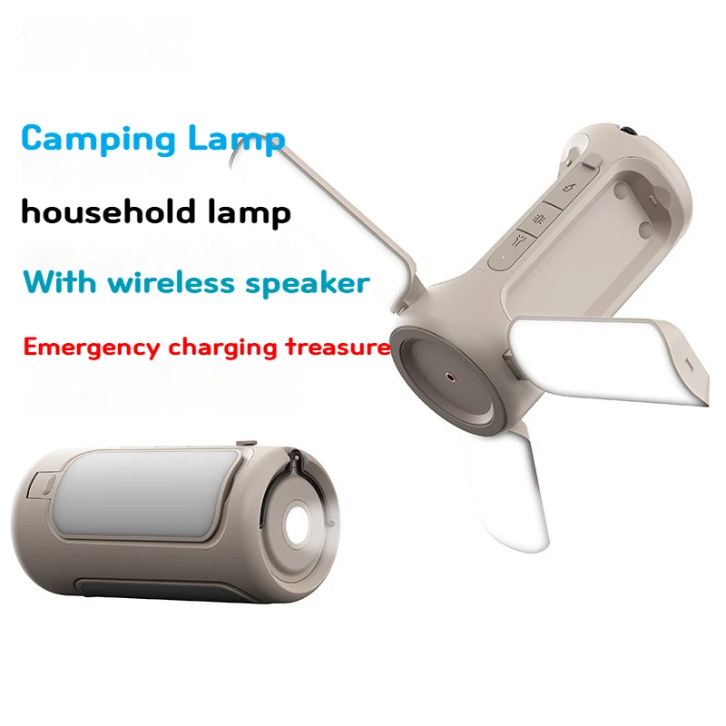 Multifunctional Outdoor Camping Lamp Portable Led Three-in-one Rechargeable Lighting Can Play Music Camping Rechargeable Lightin