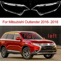 1/2pcs Car Headlight Glass Cover For Mitsubishi Outlander 2016 2017 2018 Plexiglass Lens Replace Lampshade Car Accessories