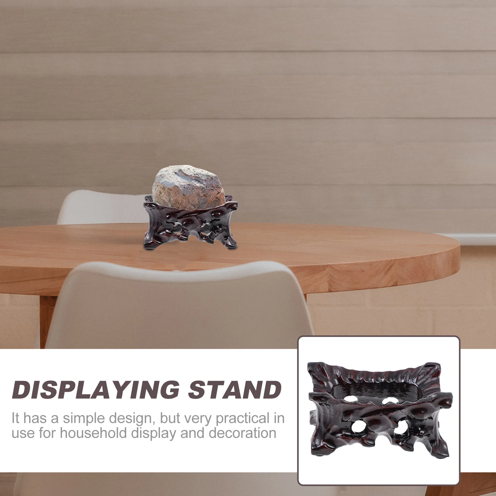 

Ornament Display Root Carving Base Decorations Gazing Ball Stand Bracket Holder Wood