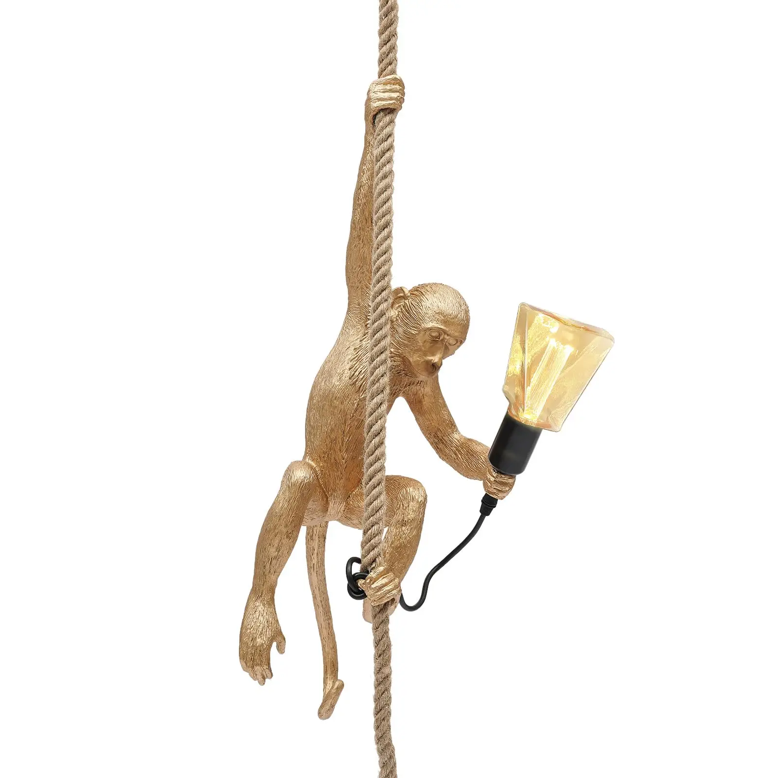 

Creative Monkey Hanging Lamp, Monkey Shape Decoration Chandelier, Industrial Retro Edison Ceiling Pendant Light Fixture E26 for
