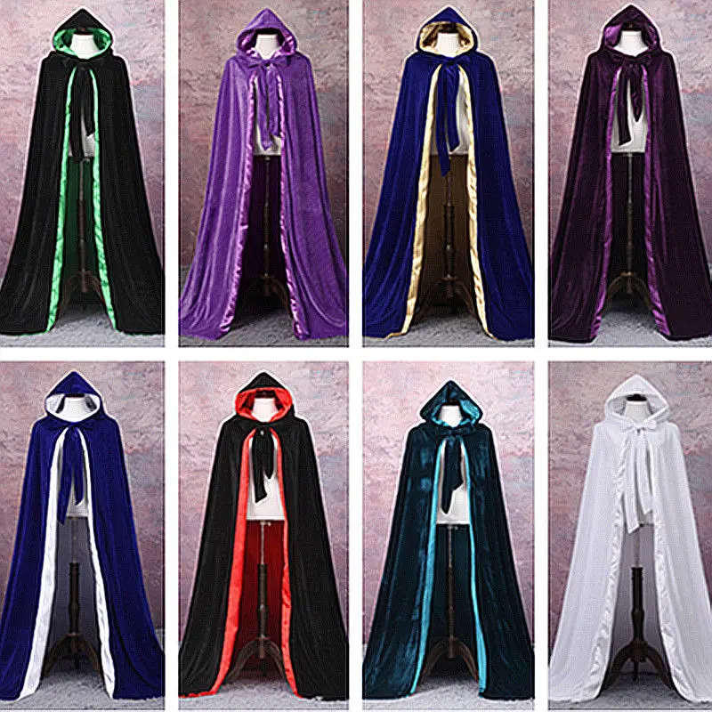 

Purple Velvet Wedding Outdoor Jackets Vintage Cloak Capes Women Bridal Coat Hooded Wedding Accessories Wedding Cloak