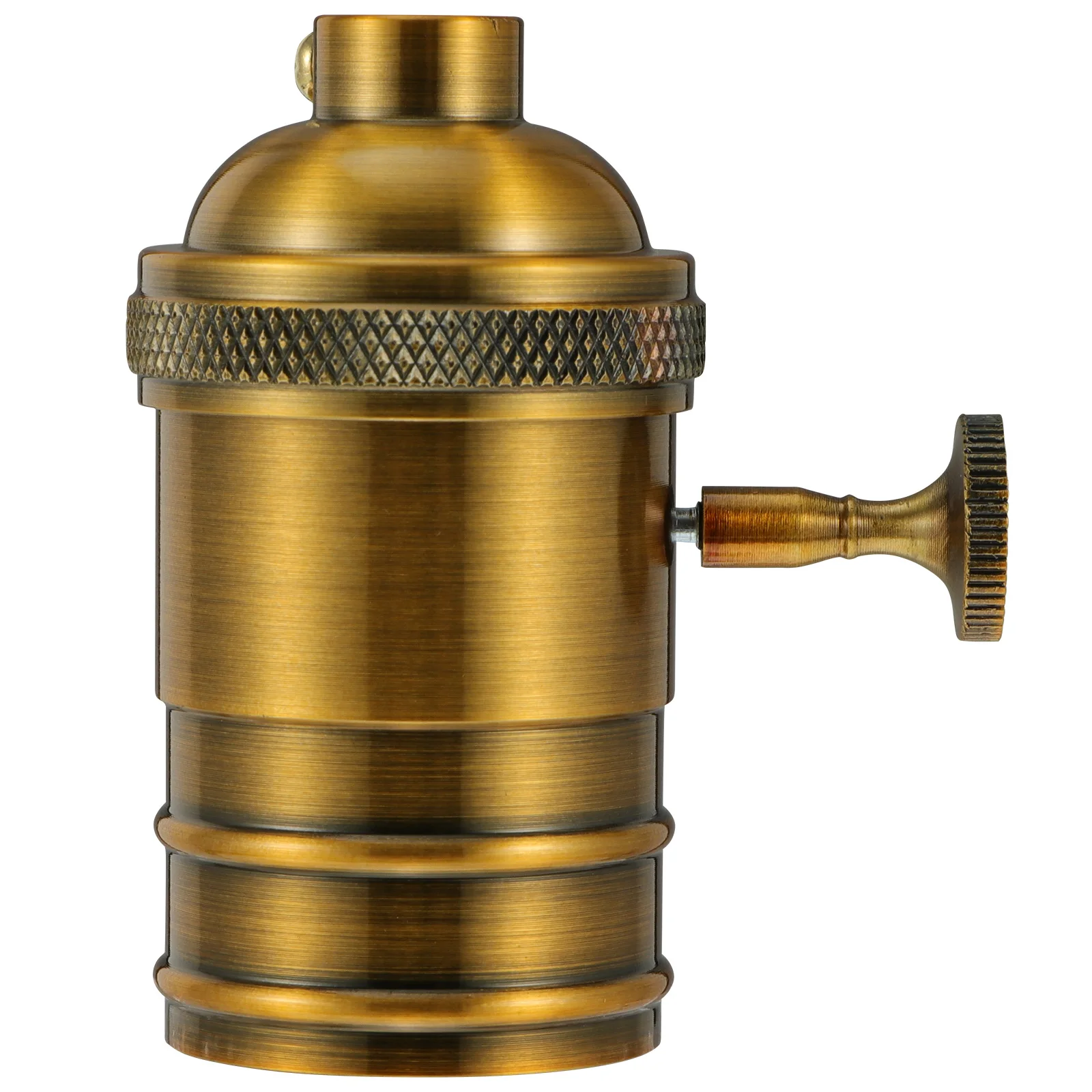 

Retro E27 Vintage Socket Pendant Lamp Holder Golden Edison Bulb Hanging Light Fixtures DIY Aluminum Sockets For Stairways