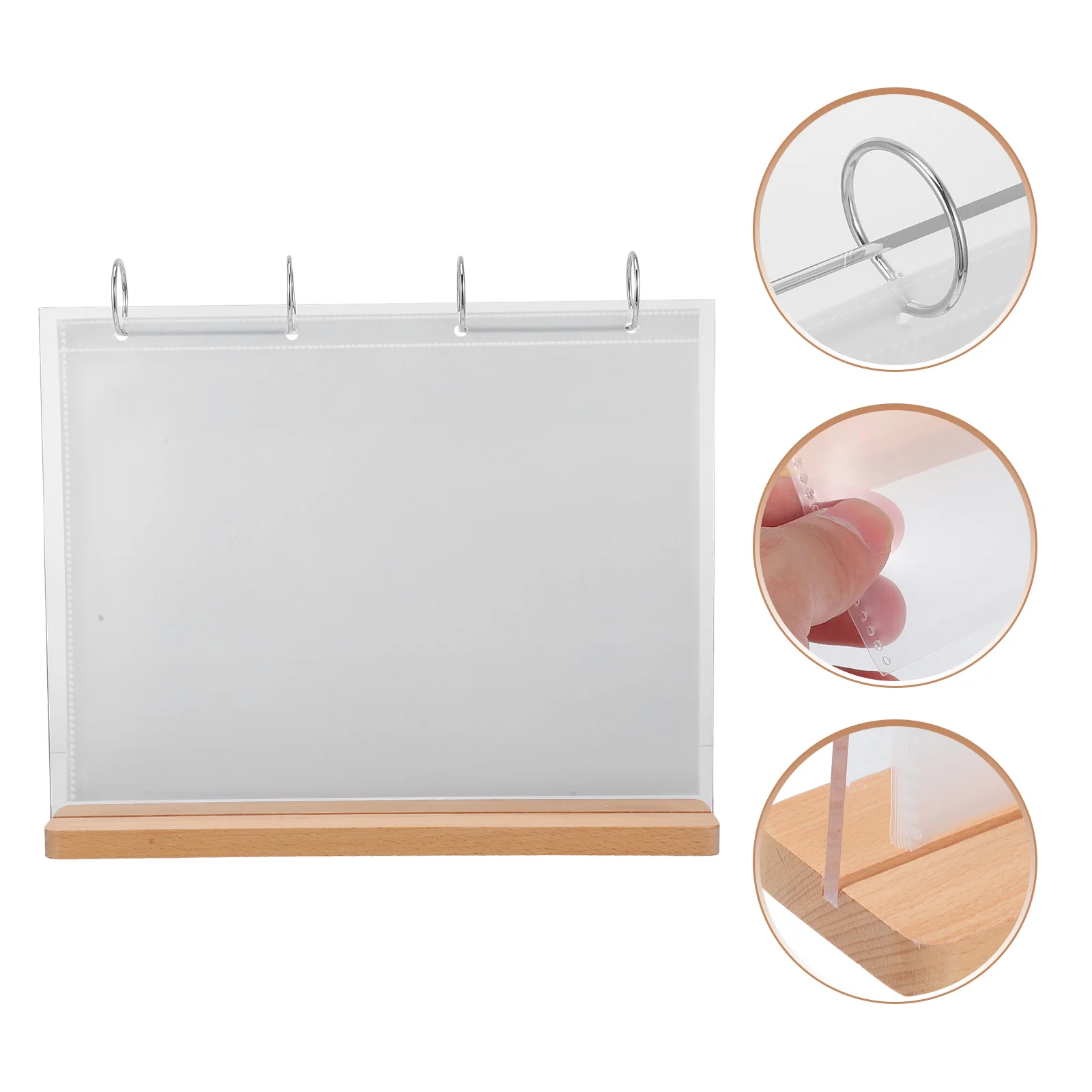 

Menu Display Stand Poster Holder Placecard Milk Tea Rotating Sign Acrylic Paper