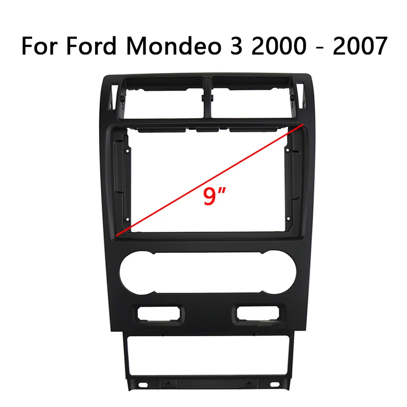 9 Inch Car Radio Fascia For FORD Mondeo 2004 2005 2006 2007 Video Player Audio Dash Panel Frame Mount Kit Trim Bezel