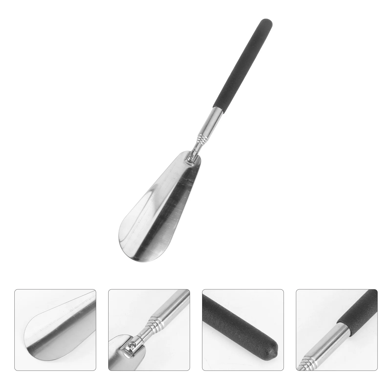 

Stainless Steel Shoe Horn Adjustable Handle Telescopic Expander Long Handle Shoehorn Tool for Elderly Back Pain Relief Metal