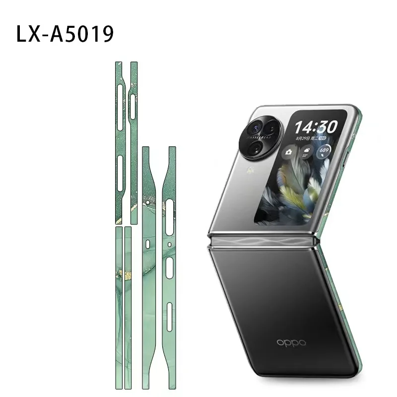 2PCS 3M Colorful Anti-Scratch Phone Sides Sticker Frame Film For OPPO Find N3 Flip Matte Edge Skin For Find N2 Flip image 4