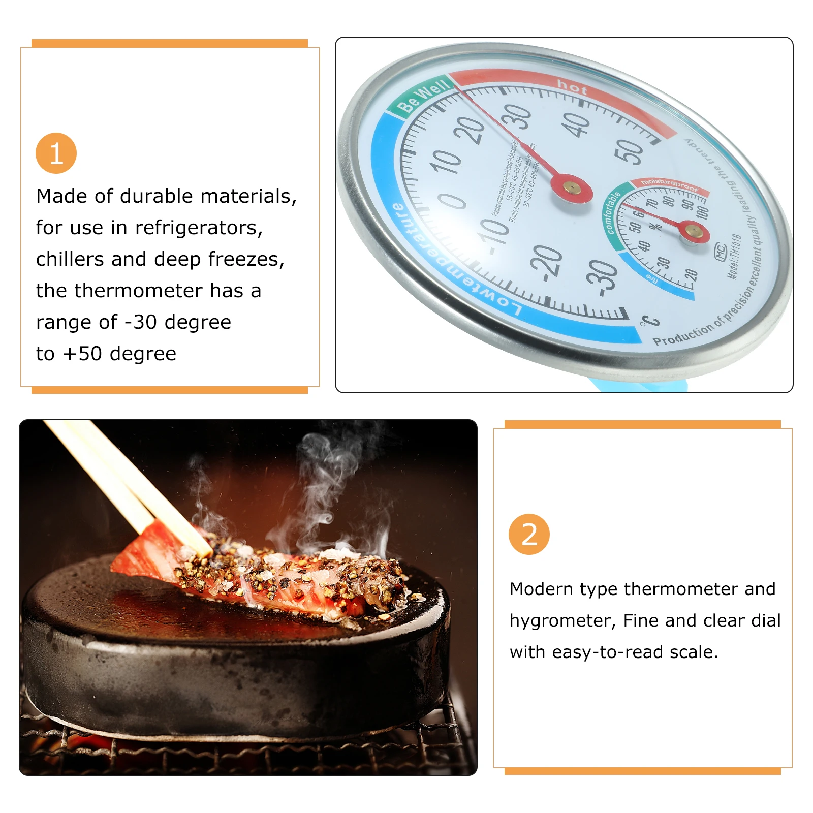 

Mini Digital Hygrometer Thermometer -30 To 50 Degree Waterproof Temperature Humidity Sensor For Refrigerator Freezer