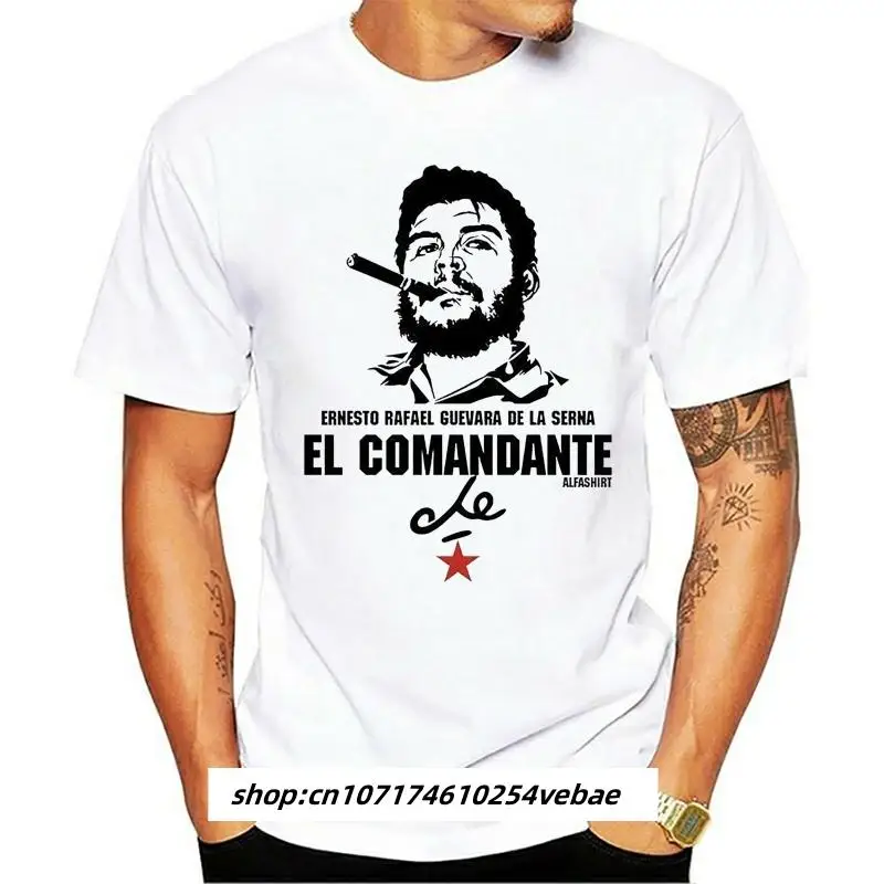 

Potongan Harga Mode Che Guevara fashion EL COMANDANTE Revolution Marxist Revolutionary O-Neck T Shirt men