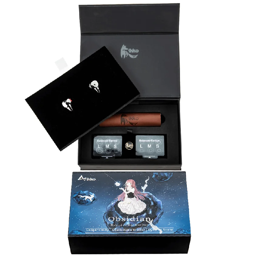 IKKO Obsidian OH10 Knowles 33518 1BA + 1 Dynamic 2-Way Hybrid 2Pin