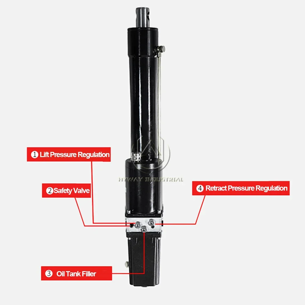 8000N 20000N 40000N 50000N 60000N 12V 24V 36V 48V 110V 220V Industrial Electric Hydraulic Linear Actuator Push Rod Heavy Duty