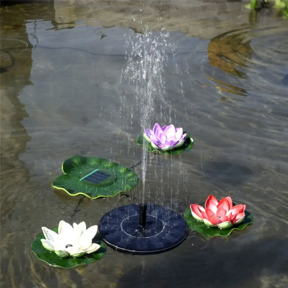 

Mini Colorful Solar Fountain with LED Light Circulating Bird Bath Fountain with Nozzles Automatic Floating Fountains Bath