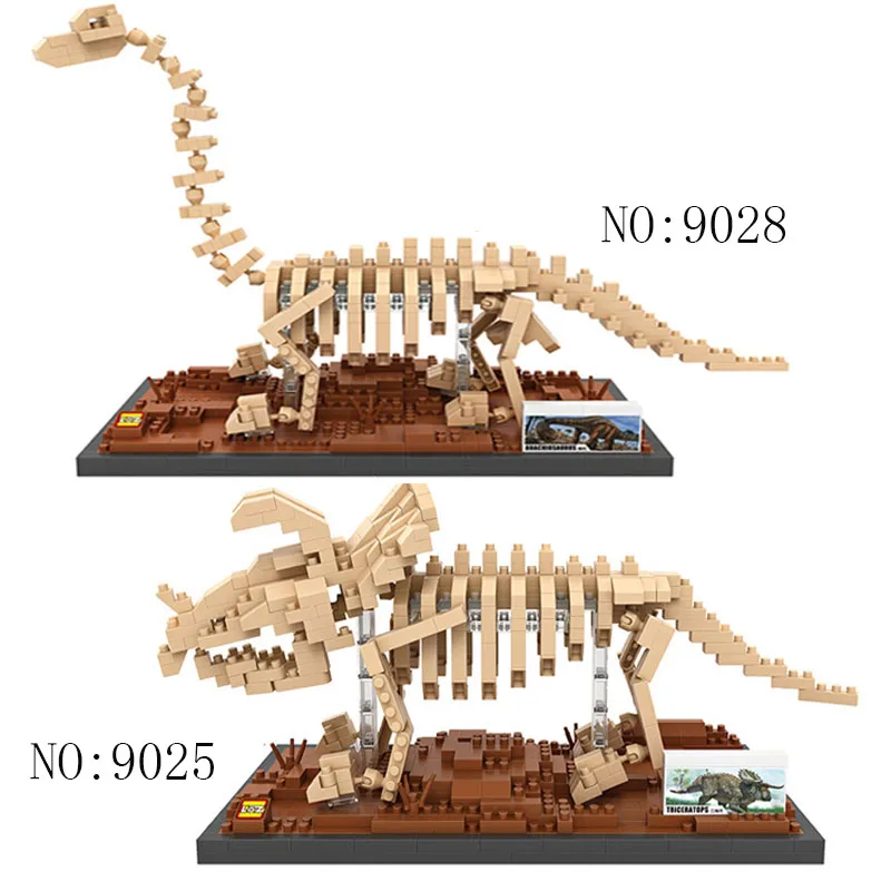 Dinosaur fossil skeleton personality creative layout living room bedroom piece children puzzle building blocks archaeological