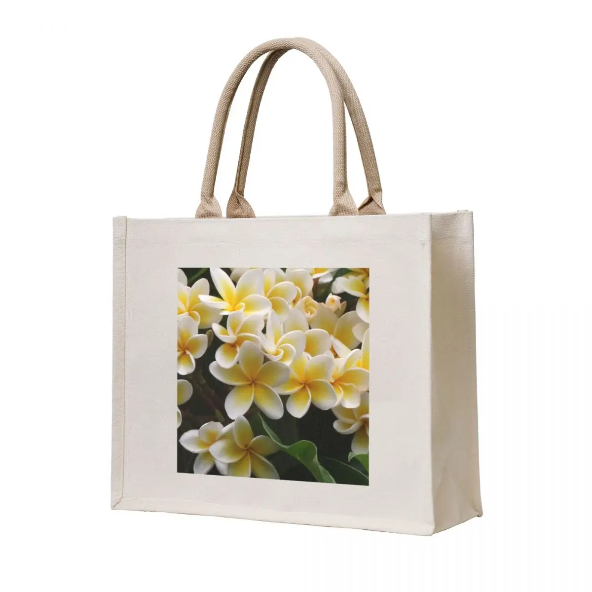 

Frangipani Summer! Tote Bag Reusable bags shopping bag logo Canvas