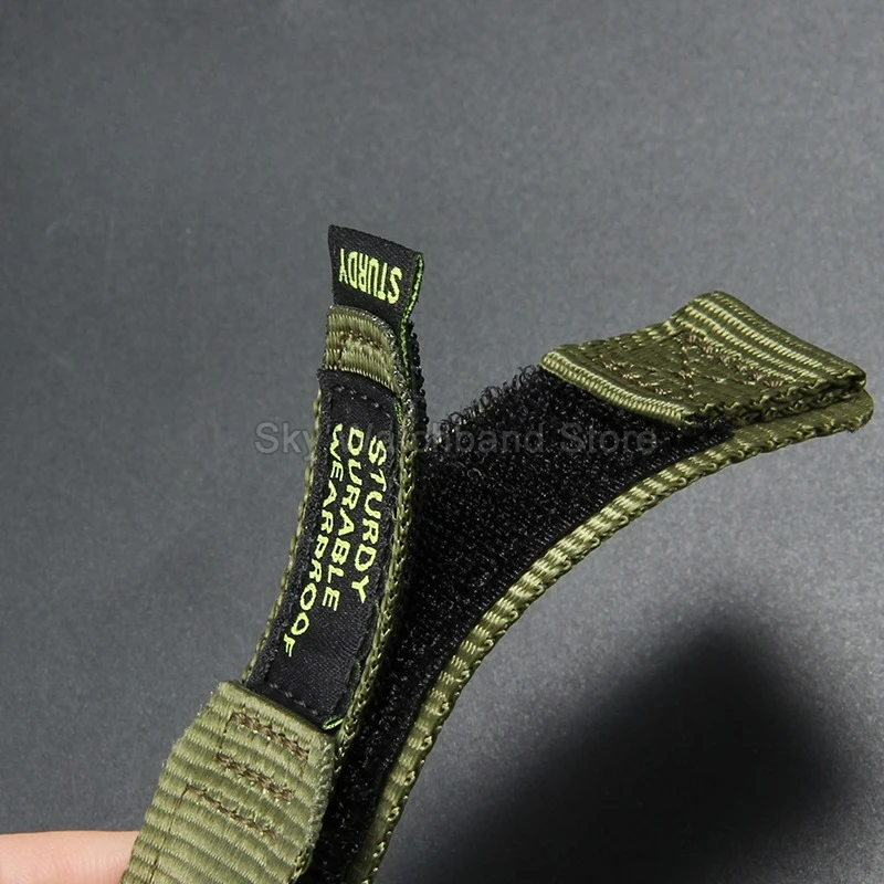 Black Gray Army Green Dark Blue Orange Nylon Watch Accessories 20 22mm for AppleWatch Moisture Wicking Breathable Skin-Friendly - view 5