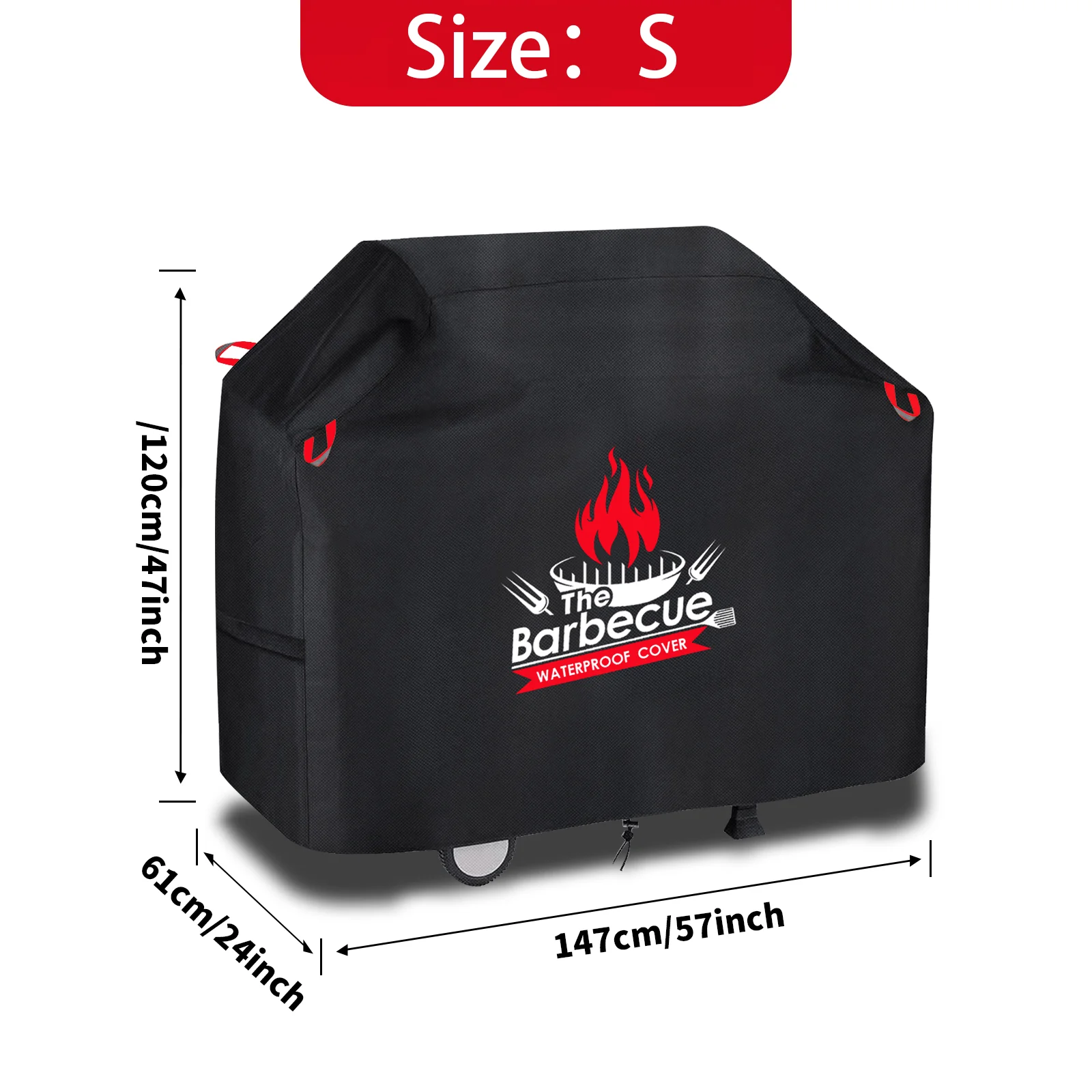 BBQ Cover, 420D Oxford Fabric BBQ Covers, Waterproof/Rip-Proof/Dustproof/UV-Resistant, for Weber, Brinkmann, Char-Broil(5 Size)