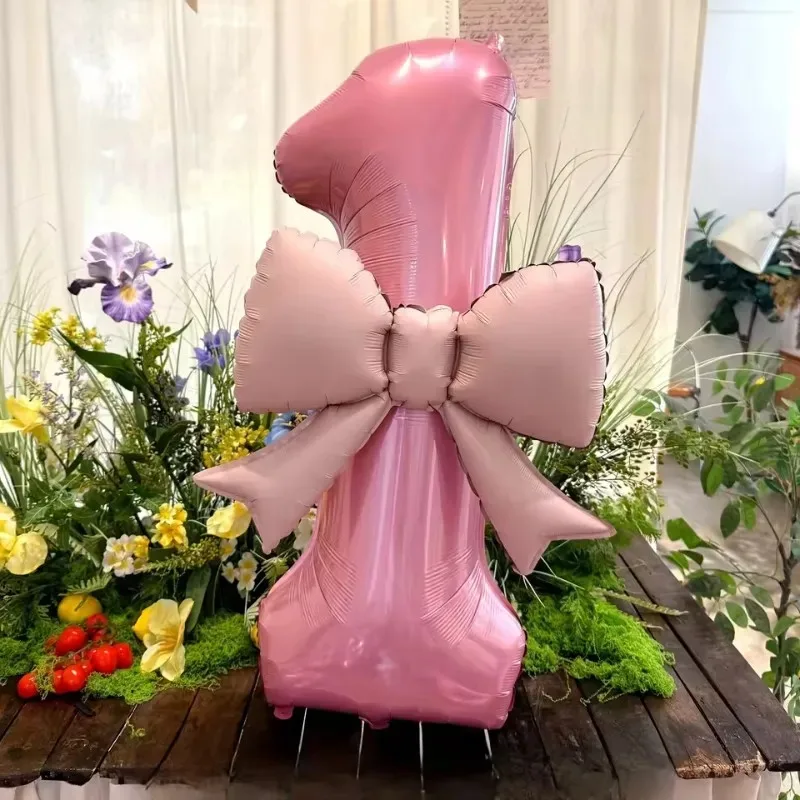40 Zoll Nummer 0-9 Rosa Zahlen-Schleifenballons aus Aluminiumfolie für Frauen Mädchen Hochzeit Geburtstag Party Foto-Requisiten Zubehör – Detail 12