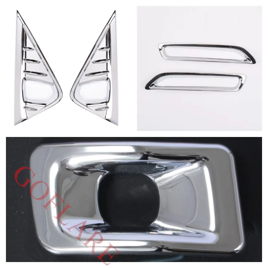 Car Accessories For Toyota Alphard Vellfire 30 2016-2022 Front Fog Lamp Cover Trim Rear Fog Light Hood Protection Trim Chrome