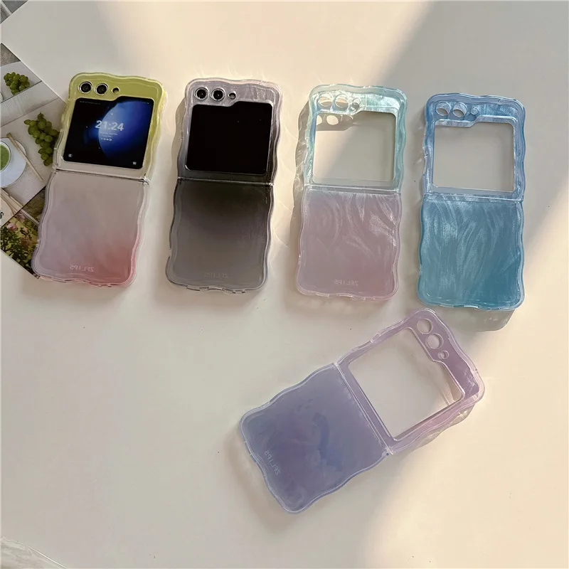 

Gradient Colorful Phone Case for Samsung Galaxy Z Flip 6 5 4 3 Protective Back Cover for ZFlip4 ZFlip5 ZFlip6 Case