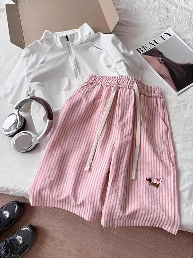 

Легкие свободные брюки прямого кроя для мужчин, летние дышащие лоскутные прочные повседневные брюки, модные модные