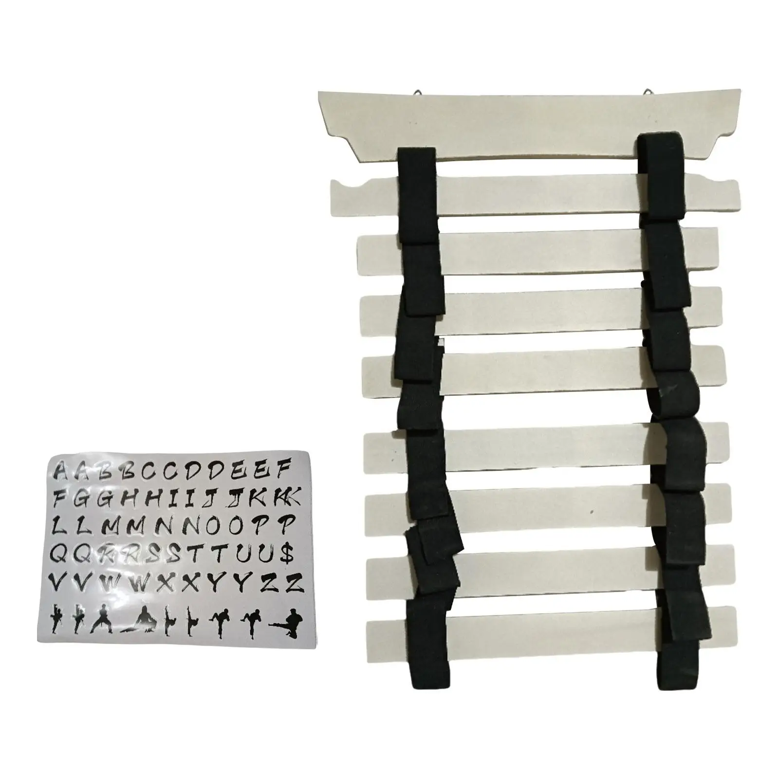 Wall-mounted Wooden Belt Stand for Boxing, Taekwondo And Muay Thai